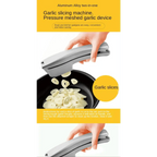 Unique Design Kitchen Household Manual Garlic Press Aluminum Alloy Garlic Maker Garlic Squeeze Garlic Press Kitchen Gadget Stevvex
