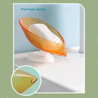 Unique Design Leaf Shape Soap Box Drain Soap Holder Box Bathroom Accessories Toilet Laundry Soap Box Bathroom Supplies Tray Gadgets Stevvex