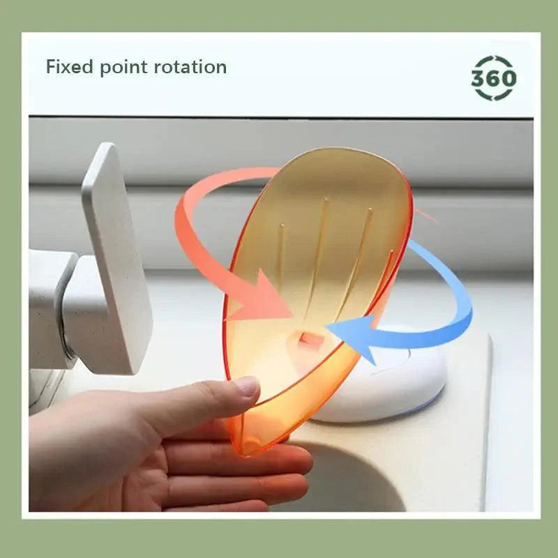 Unique Design Leaf Shape Soap Box Drain Soap Holder Box Bathroom Accessories Toilet Laundry Soap Box Bathroom Supplies Tray Gadgets Stevvex