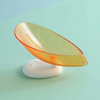 Unique Design Leaf Shape Soap Box Drain Soap Holder Box Bathroom Accessories Toilet Laundry Soap Box Bathroom Supplies Tray Gadgets Stevvex