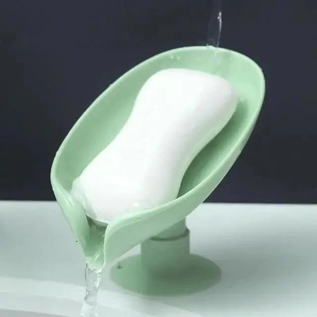 Unique Design Leaf Shape Soap Box Drain Soap Holder Box Bathroom Accessories Toilet Laundry Soap Box Bathroom Supplies Tray Gadgets Stevvex