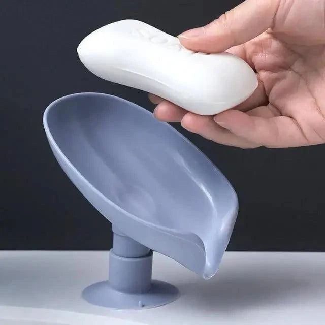 Unique Design Leaf Shape Soap Box Drain Soap Holder Box Bathroom Accessories Toilet Laundry Soap Box Bathroom Supplies Tray Gadgets Stevvex