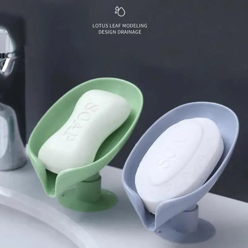 Unique Design Leaf Shape Soap Box Drain Soap Holder Box Bathroom Accessories Toilet Laundry Soap Box Bathroom Supplies Tray Gadgets Stevvex