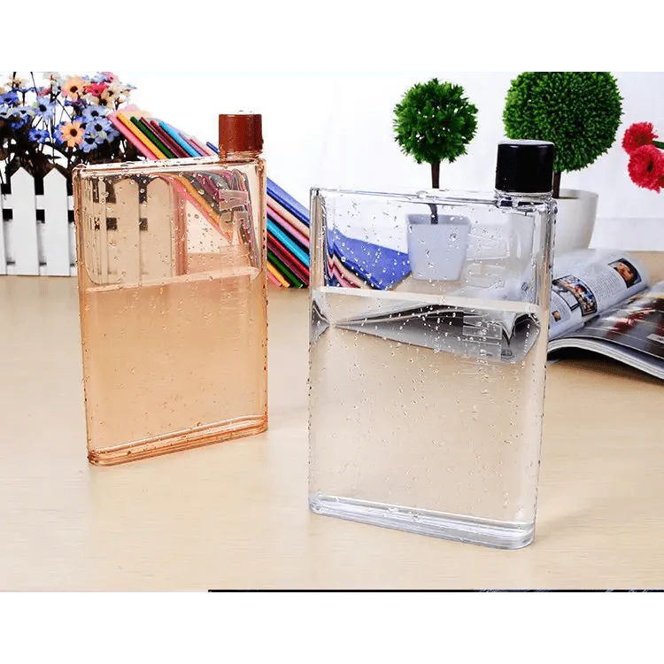 Unique Design Portable Book Paper Cup Botlte Flat Water Bottle Clear Paper Pad Water Bottle Flat Drinks Kettle Notebook Drink Bottle for Water Stevvex