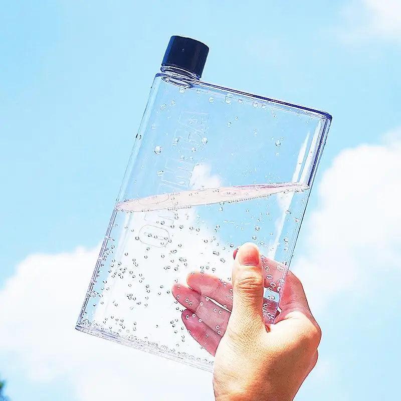 Unique Design Portable Book Paper Cup Botlte Flat Water Bottle Clear Paper Pad Water Bottle Flat Drinks Kettle Notebook Drink Bottle for Water Stevvex