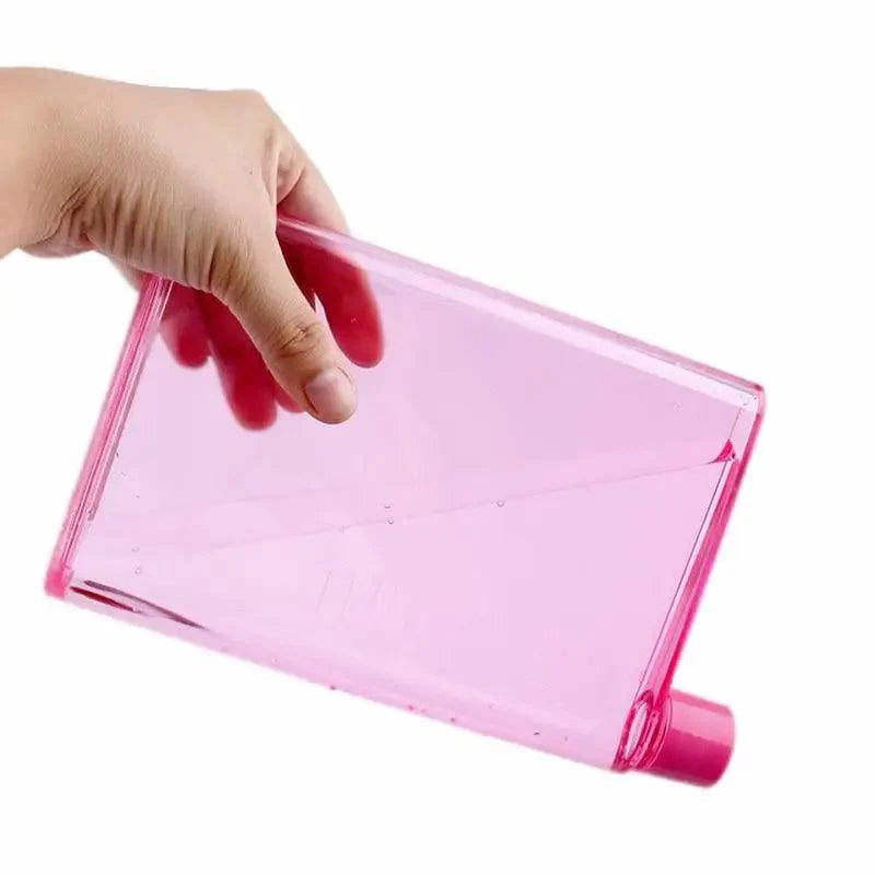 Unique Design Portable Book Paper Cup Botlte Flat Water Bottle Clear Paper Pad Water Bottle Flat Drinks Kettle Notebook Drink Bottle for Water Stevvex