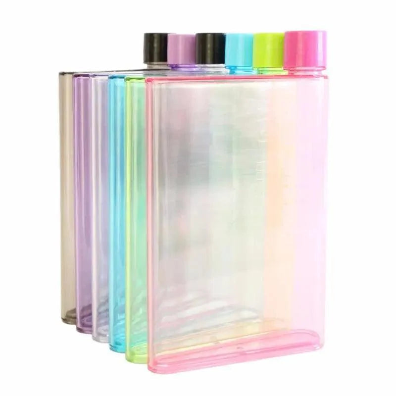 Unique Design Portable Book Paper Cup Botlte Flat Water Bottle Clear Paper Pad Water Bottle Flat Drinks Kettle Notebook Drink Bottle for Water Stevvex
