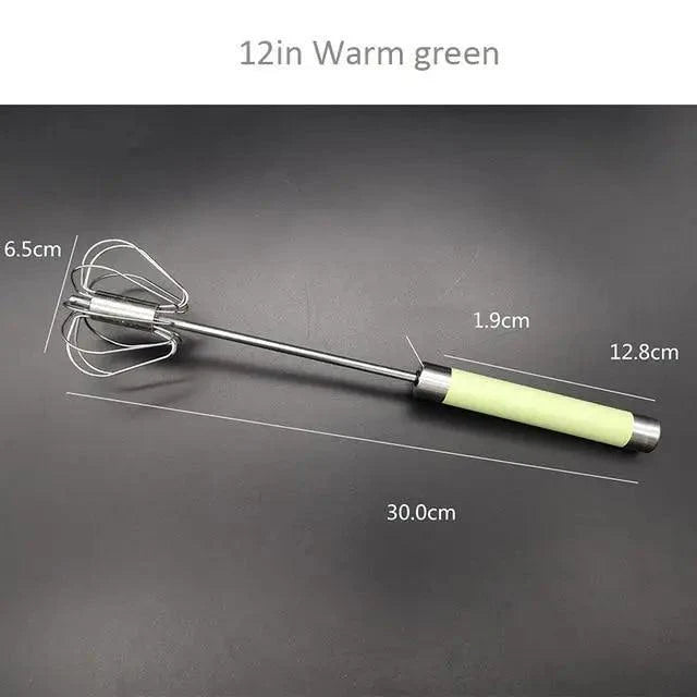 Unique Design Semi-automatic Egg Beater 304 Stainless Steel Egg Whisk Manual Hand Mixer Self Turning Egg Stirrer Kitchen Accessories Egg Tools Stevvex