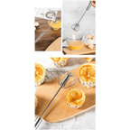 Unique Design Semi-automatic Egg Beater 304 Stainless Steel Egg Whisk Manual Hand Mixer Self Turning Egg Stirrer Kitchen Accessories Egg Tools Stevvex