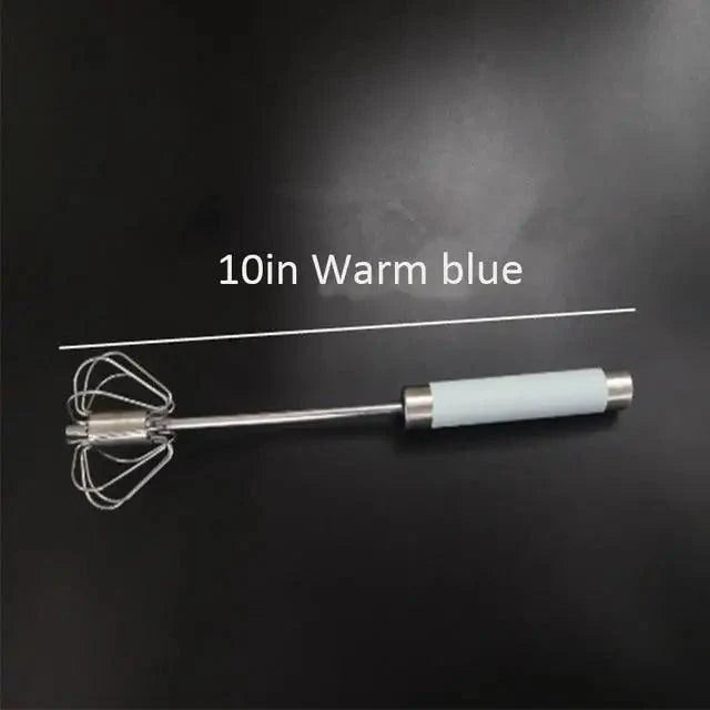 Unique Design Semi-automatic Egg Beater 304 Stainless Steel Egg Whisk Manual Hand Mixer Self Turning Egg Stirrer Kitchen Accessories Egg Tools Stevvex