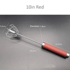 Unique Design Semi-automatic Egg Beater 304 Stainless Steel Egg Whisk Manual Hand Mixer Self Turning Egg Stirrer Kitchen Accessories Egg Tools Stevvex