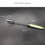 Unique Design Semi-automatic Egg Beater 304 Stainless Steel Egg Whisk Manual Hand Mixer Self Turning Egg Stirrer Kitchen Accessories Egg Tools Stevvex