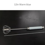 Unique Design Semi-automatic Egg Beater 304 Stainless Steel Egg Whisk Manual Hand Mixer Self Turning Egg Stirrer Kitchen Accessories Egg Tools Stevvex