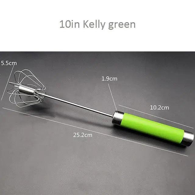 Unique Design Semi-automatic Egg Beater 304 Stainless Steel Egg Whisk Manual Hand Mixer Self Turning Egg Stirrer Kitchen Accessories Egg Tools Stevvex