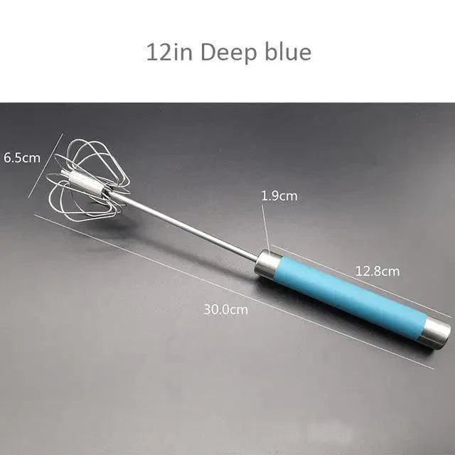 Unique Design Semi-automatic Egg Beater 304 Stainless Steel Egg Whisk Manual Hand Mixer Self Turning Egg Stirrer Kitchen Accessories Egg Tools Stevvex