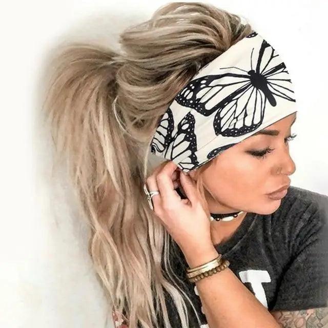 Unique Design Women's Summer Hair Bands Print Headband Stylish Cross Turban Bandanas Hair Accessories Headwrap Headwear Gift Stevvex