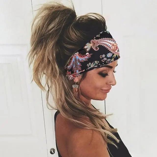 Unique Design Women's Summer Hair Bands Print Headband Stylish Cross Turban Bandanas Hair Accessories Headwrap Headwear Gift Stevvex