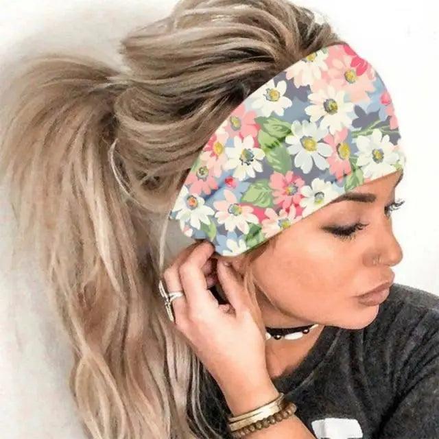 Unique Design Women's Summer Hair Bands Print Headband Stylish Cross Turban Bandanas Hair Accessories Headwrap Headwear Gift Stevvex