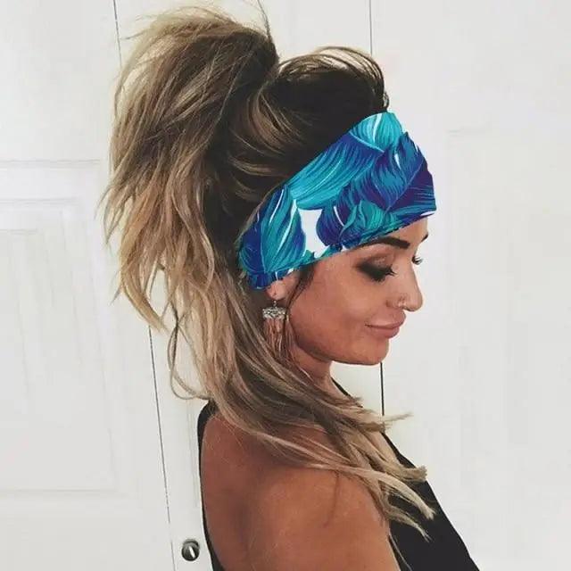 Unique Design Women's Summer Hair Bands Print Headband Stylish Cross Turban Bandanas Hair Accessories Headwrap Headwear Gift Stevvex