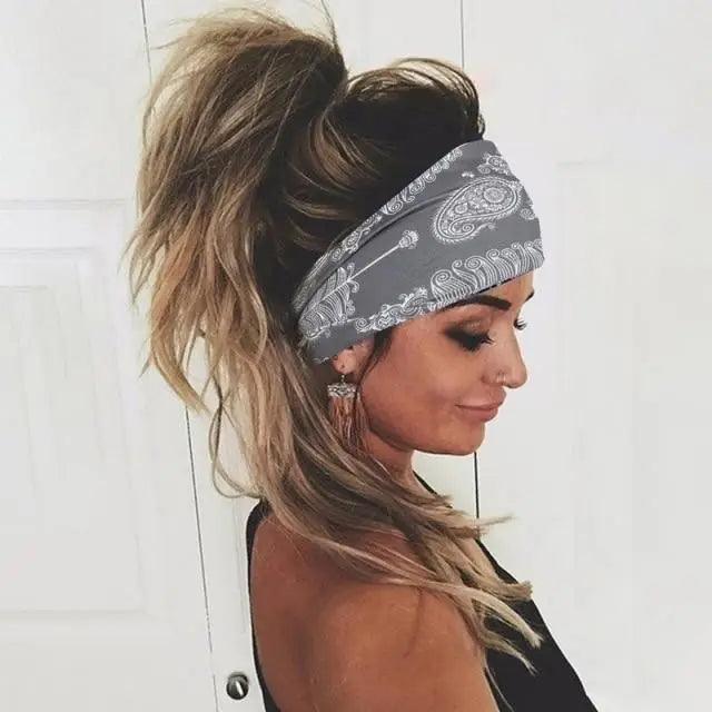Unique Design Women's Summer Hair Bands Print Headband Stylish Cross Turban Bandanas Hair Accessories Headwrap Headwear Gift Stevvex