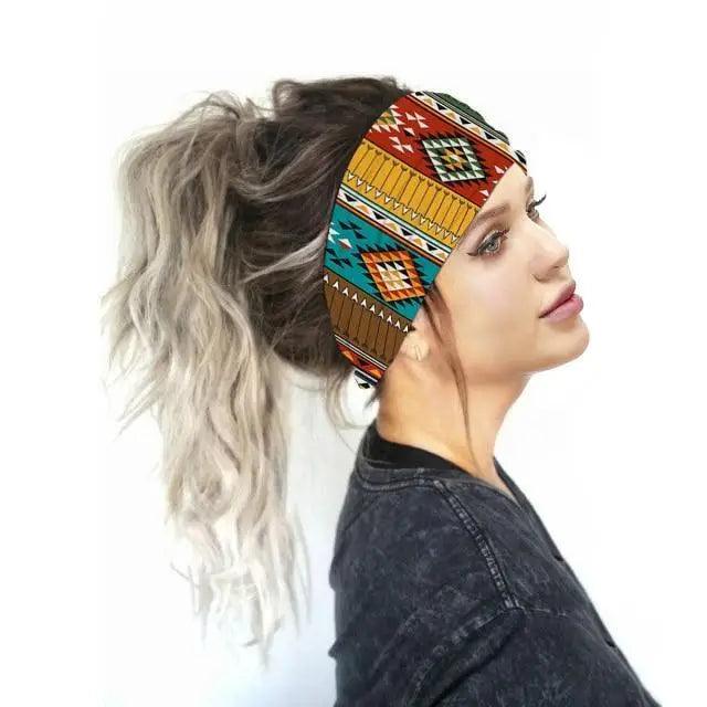 Unique Design Women's Summer Hair Bands Print Headband Stylish Cross Turban Bandanas Hair Accessories Headwrap Headwear Gift Stevvex
