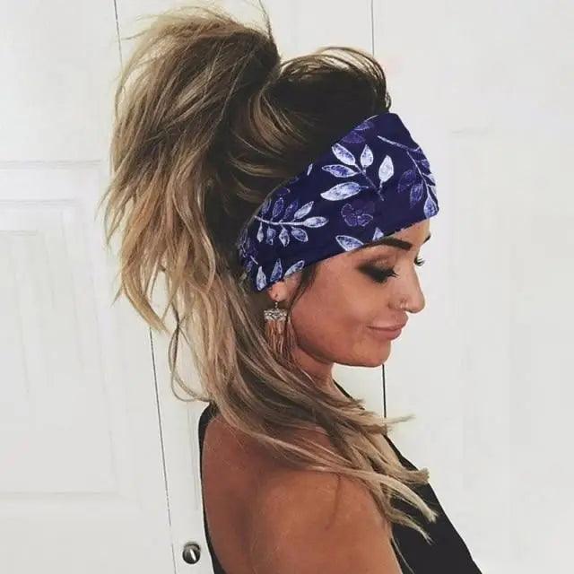 Unique Design Women's Summer Hair Bands Print Headband Stylish Cross Turban Bandanas Hair Accessories Headwrap Headwear Gift Stevvex