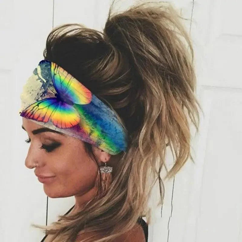 Unique Design Women's Summer Hair Bands Print Headband Stylish Cross Turban Bandanas Hair Accessories Headwrap Headwear Gift Stevvex