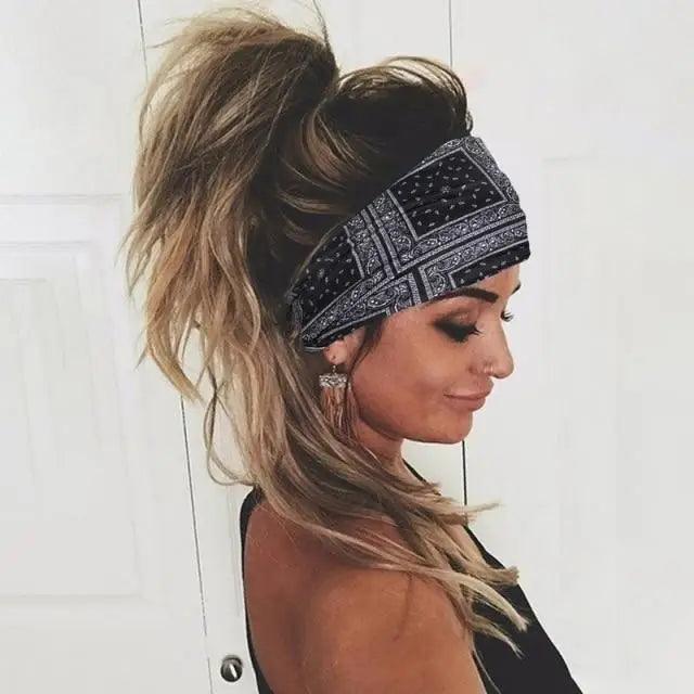Unique Design Women's Summer Hair Bands Print Headband Stylish Cross Turban Bandanas Hair Accessories Headwrap Headwear Gift Stevvex