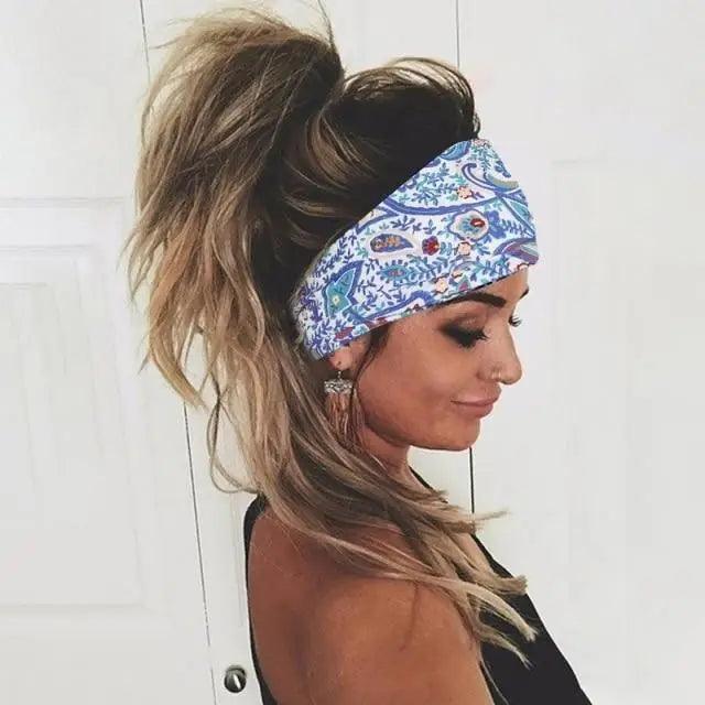 Unique Design Women's Summer Hair Bands Print Headband Stylish Cross Turban Bandanas Hair Accessories Headwrap Headwear Gift Stevvex