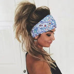 Unique Design Women's Summer Hair Bands Print Headband Stylish Cross Turban Bandanas Hair Accessories Headwrap Headwear Gift Stevvex