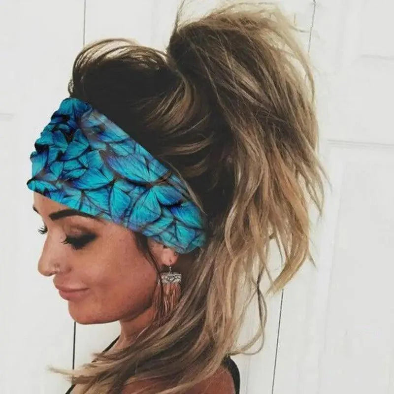 Unique Design Women's Summer Hair Bands Print Headband Stylish Cross Turban Bandanas Hair Accessories Headwrap Headwear Gift Stevvex