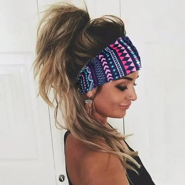 Unique Design Women's Summer Hair Bands Print Headband Stylish Cross Turban Bandanas Hair Accessories Headwrap Headwear Gift Stevvex