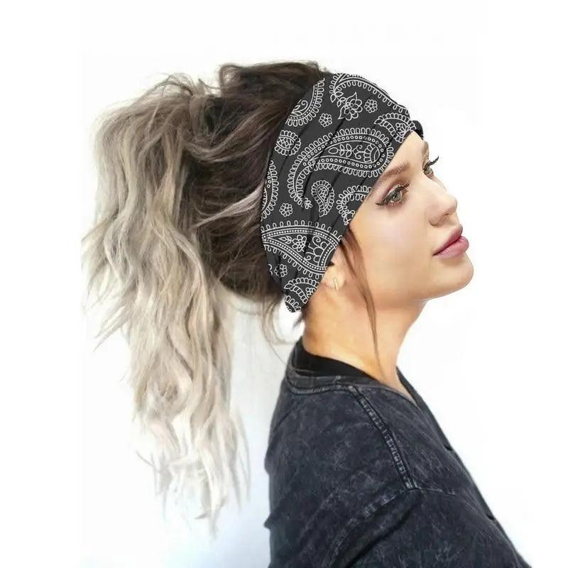 Unique Design Women's Summer Hair Bands Print Headband Stylish Cross Turban Bandanas Hair Accessories Headwrap Headwear Gift Stevvex