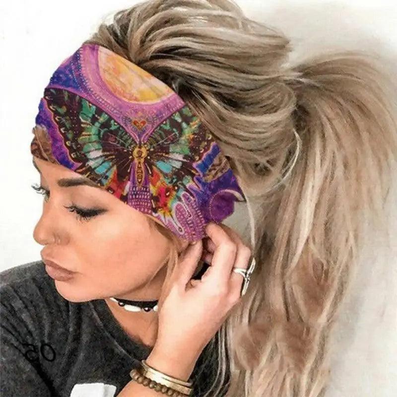 Unique Design Women's Summer Hair Bands Print Headband Stylish Cross Turban Bandanas Hair Accessories Headwrap Headwear Gift Stevvex