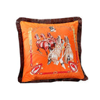 Unique Designed European American Luxury Printed Polyester Cushion Cover Horse printed Lumbar Cover Tassel Edge Modern Throw Pillow Covers Square Decorative Set Cushion Covers For Home Bed Couch Sofa Bench Stevvex