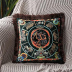 Unique Designed European American Luxury Printed Polyester Cushion Cover Horse printed Lumbar Cover Tassel Edge Modern Throw Pillow Covers Square Decorative Set Cushion Covers For Home Bed Couch Sofa Bench Stevvex
