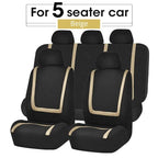 Unique Flat Cloth Car Seat Cover Detachable Headrests Solid Bench Flat Cloth Car Seat Cover Car Seat Covers Full Set Flat Cloth Full Set Car Seat Covers Front Rear Split Bench Protection Interior Accessories Universal Car Seat Cover Universal Fit for Cars