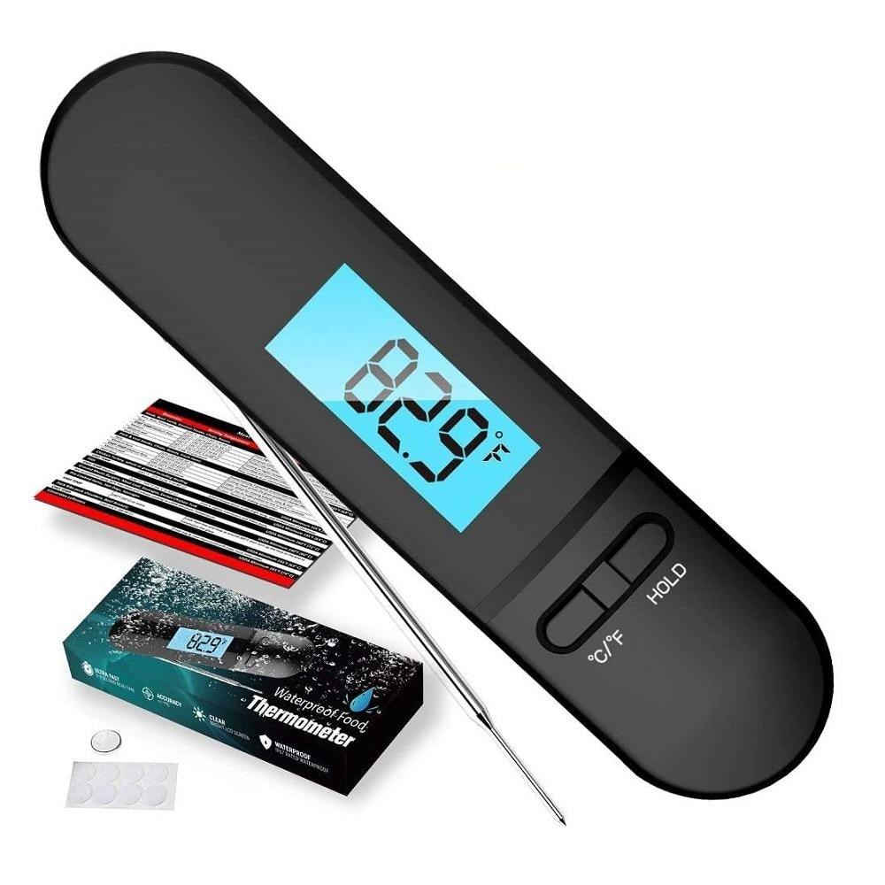 Unique Food Kitchen Digital Meat Thermometer  BBQ Instant Read Food Thermometer Waterproof With Backlight And Magnet For Kitchen Cooking Grilling BBQ Backing Liquids Oil Waterproof Kitchen Thermometer For Cooking Tools Stevvex