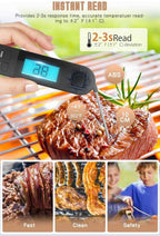 Unique Food Kitchen Digital Meat Thermometer  BBQ Instant Read Food Thermometer Waterproof With Backlight And Magnet For Kitchen Cooking Grilling BBQ Backing Liquids Oil Waterproof Kitchen Thermometer For Cooking Tools Stevvex