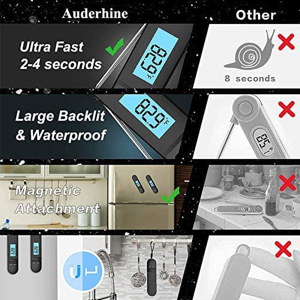 Unique Food Kitchen Digital Meat Thermometer  BBQ Instant Read Food Thermometer Waterproof With Backlight And Magnet For Kitchen Cooking Grilling BBQ Backing Liquids Oil Waterproof Kitchen Thermometer For Cooking Tools Stevvex