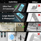 Unique Food Kitchen Digital Meat Thermometer  BBQ Instant Read Food Thermometer Waterproof With Backlight And Magnet For Kitchen Cooking Grilling BBQ Backing Liquids Oil Waterproof Kitchen Thermometer For Cooking Tools Stevvex