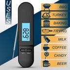 Unique Food Kitchen Digital Meat Thermometer  BBQ Instant Read Food Thermometer Waterproof With Backlight And Magnet For Kitchen Cooking Grilling BBQ Backing Liquids Oil Waterproof Kitchen Thermometer For Cooking Tools Stevvex