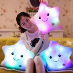 Unique Luminous Pillow Vivid Star Design LED Light Cushion Plush Pillow Night Light Plush Pillows Stuffed Star Pillow Led Light Creative Twinkle Star Glowing LED Night Light Plush Pillows Stuffed Toys For Bedroom Sofa Creative Birthday Gift Toy For Kids Stevvex