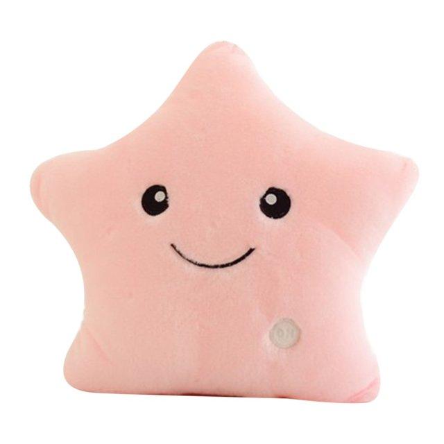 Unique Luminous Pillow Vivid Star Design LED Light Cushion Plush Pillow Night Light Plush Pillows Stuffed Star Pillow Led Light Creative Twinkle Star Glowing LED Night Light Plush Pillows Stuffed Toys For Bedroom Sofa Creative Birthday Gift Toy For Kids Stevvex