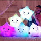Unique Luminous Pillow Vivid Star Design LED Light Cushion Plush Pillow Night Light Plush Pillows Stuffed Star Pillow Led Light Creative Twinkle Star Glowing LED Night Light Plush Pillows Stuffed Toys For Bedroom Sofa Creative Birthday Gift Toy For Kids Stevvex