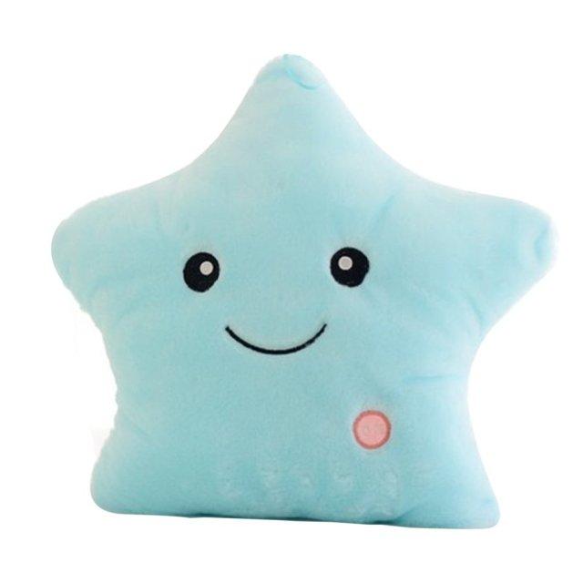 Unique Luminous Pillow Vivid Star Design LED Light Cushion Plush Pillow Night Light Plush Pillows Stuffed Star Pillow Led Light Creative Twinkle Star Glowing LED Night Light Plush Pillows Stuffed Toys For Bedroom Sofa Creative Birthday Gift Toy For Kids Stevvex