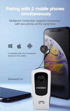 Unique Mini Wireless Earphone Retractable Portable Bluetooth Headset Calls Remind Vibration Sport Run Gamer Headphone Portable Design Comfortable HI-FI Stereo Earphones Noise Cancelling Bluetooth Earpiece Stevvex