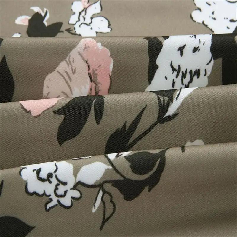Unique Nature Design Women's jackets Floral Printed Ladies Zipper Up Bomber Outwear Spring Long Sleeve Short Thin Slim Casual Pocket Biker Coats Stevvex