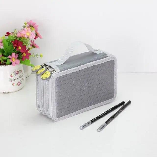 Unique Purple Cute Big 36/48/72 Holes Stationery Students Pencil Case High Quality Large Capacity Pencil Box Stevvex