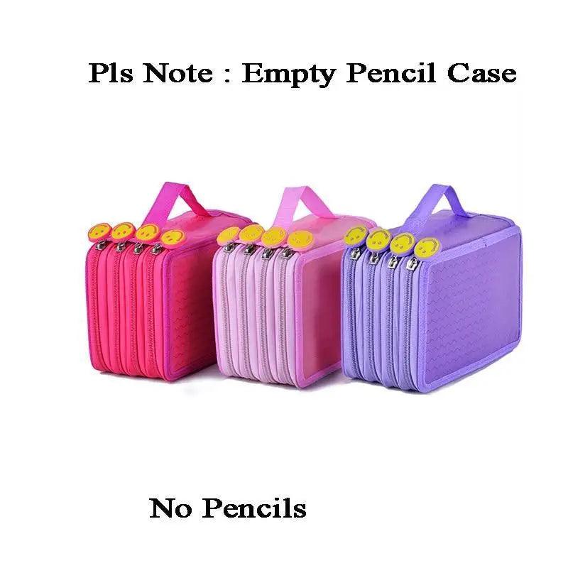 Unique Purple Cute Big 36/48/72 Holes Stationery Students Pencil Case High Quality Large Capacity Pencil Box Stevvex